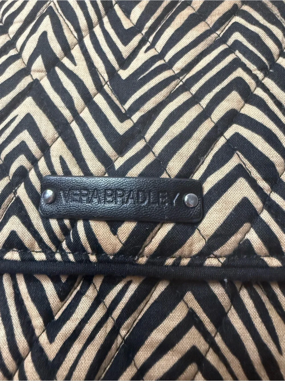 Vera Bradley Retired  Pattern Little Hipster Crossbody Bag Zebra Black Tan
